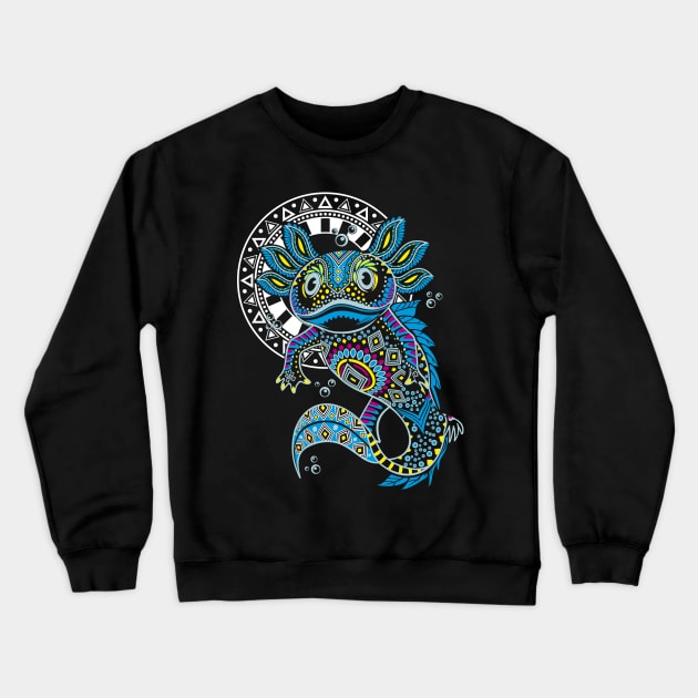 huichol axolotl Crewneck Sweatshirt by PaperHead